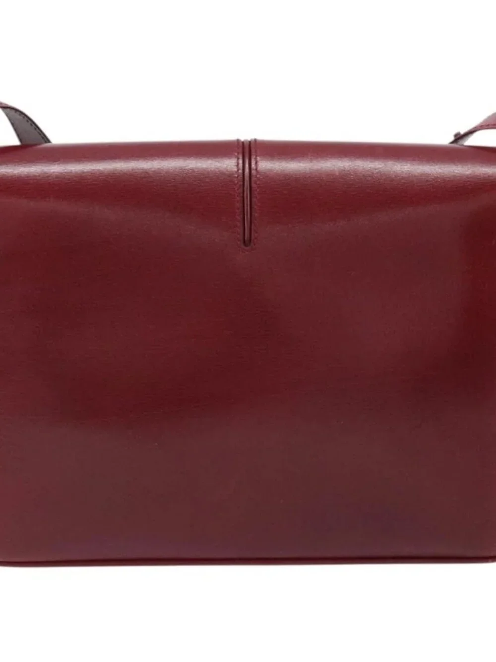 GUCCI Horsebit Shoulder Bag Leather Red Gold Auth ep13642 - Picture 3 of 15